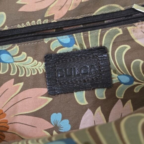 Bulga Large Satchel Bag in chocolate brown Made in Italy - Picture 8 of 9